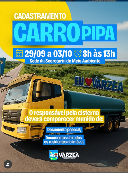 Cadastramento Carro-Pipa