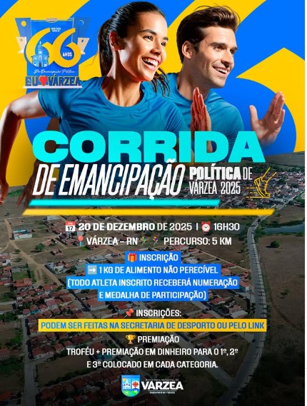 CONVITE – CORRIDA DE EMANCIPAÇÃO POLÍTICA DE VÁRZEA 2025