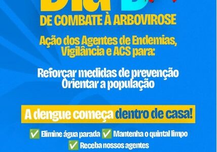 DIA D DE COMBATE À ARBOVIROSE DIA D DE COMBATE À ARBOVIROSE