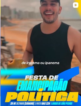 O cantor Litto Lins convida todo mundo para a Festa de Emancipação Política de Várzea/RN!