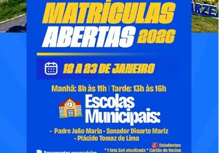 MATRÍCULAS ABERTAS – 2026 MATRÍCULAS ABERTAS – 2026