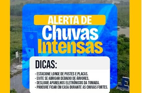  Alerta de chuvas intensas