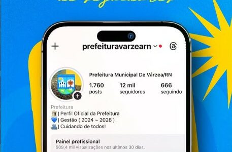 A Prefeitura de Várzea alcançou a marca de 1️⃣2️⃣mil seguidores!