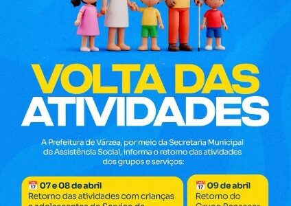 VOLTA DAS ATIVIDADES DOS GRUPOS DE SERVIÇOS