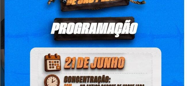 Alô, Várzea! Tá chegando a hora da nossa grande Cavalgada de São Pedro! Alô, Várzea! Tá chegando a hora da nossa grande Cavalgada de São Pedro!