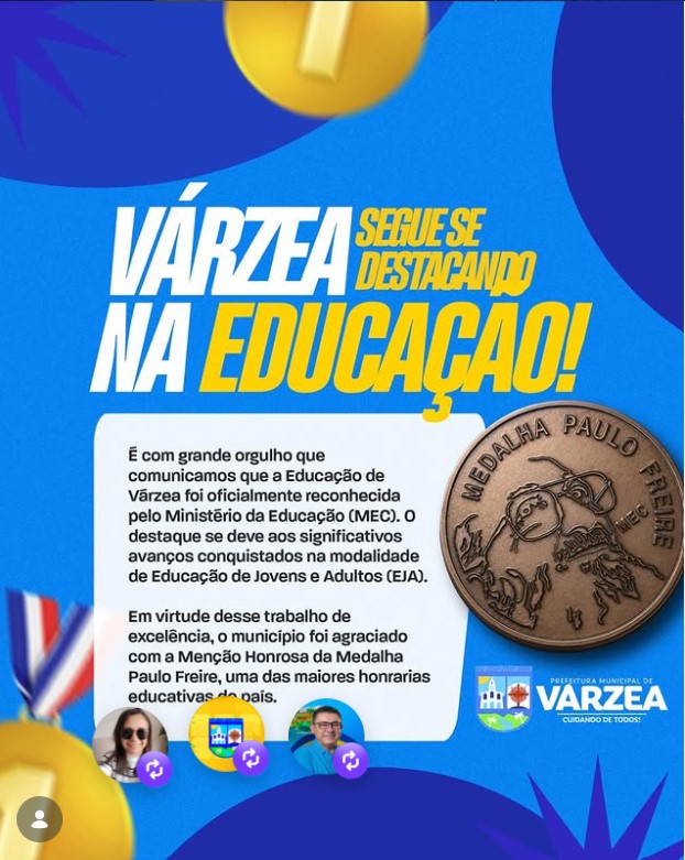 VÁRZEA SEGUE SE DESTACANDO NA EDUCAÇAO!
